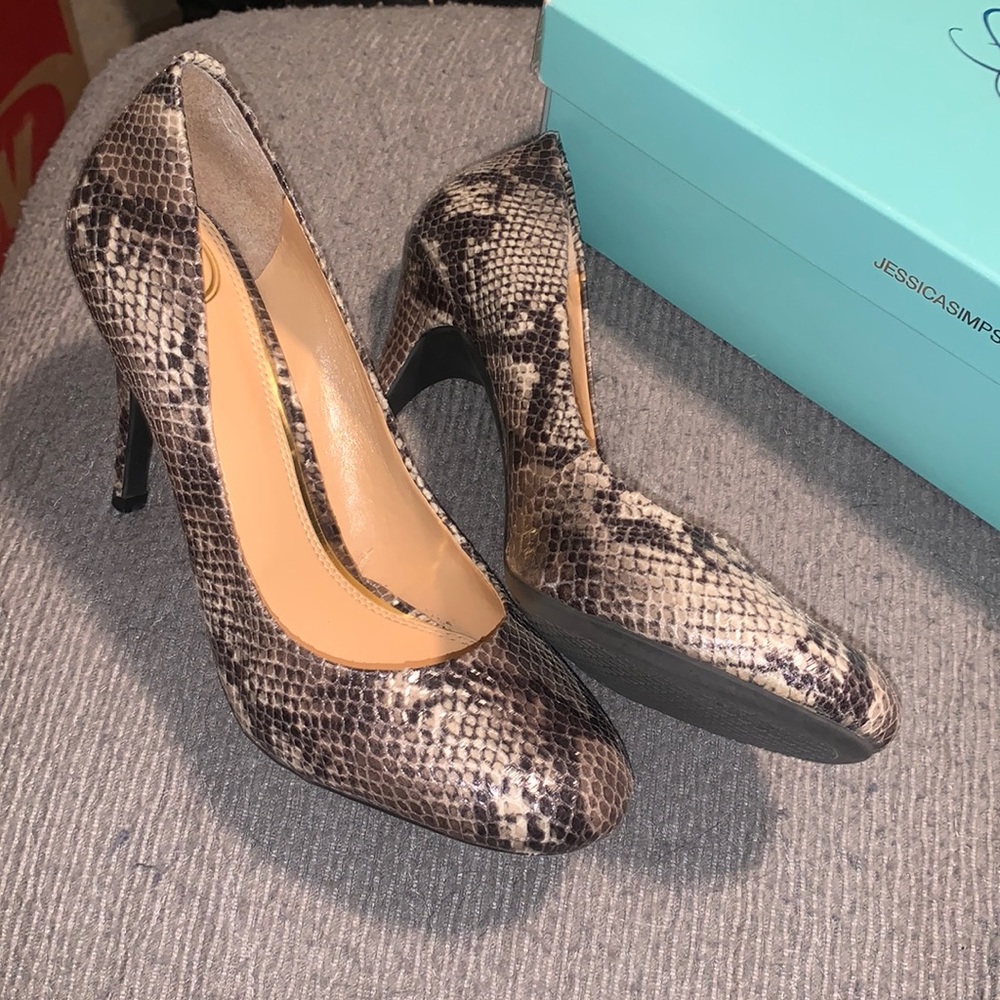 snake skin heels